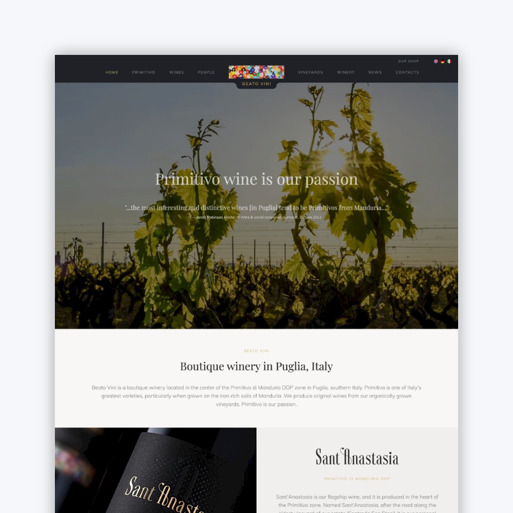 siti internet aziende vinicole